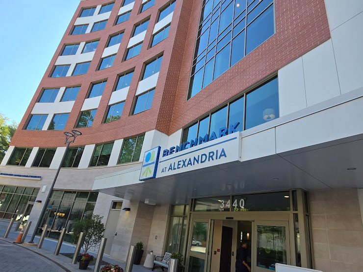 Benchmark at Alexandria, rising tall and sleek, up and running and ready for move-ins. Photo: Lucelle O’Flaherty